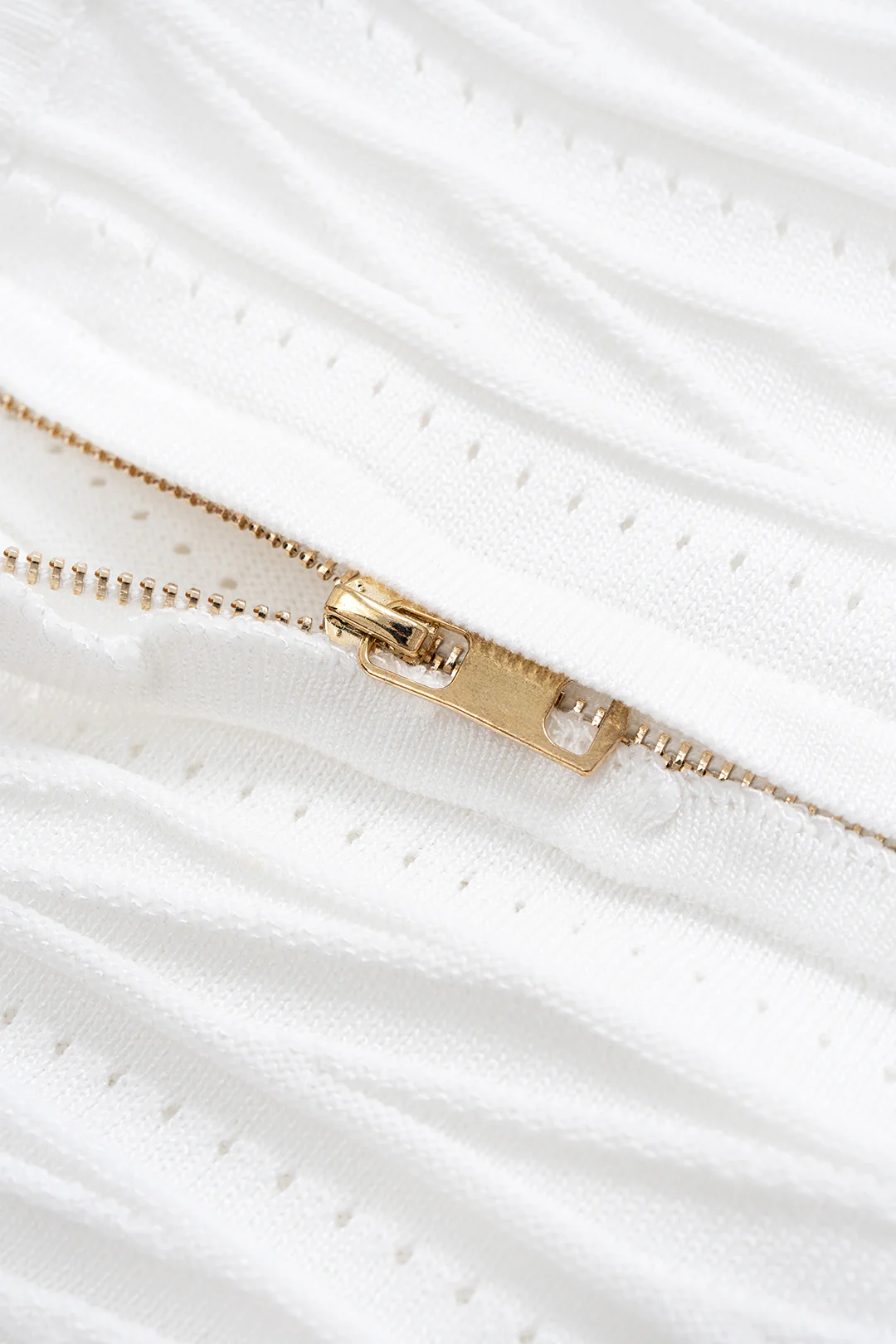 Ruched Hem Zipper Slip Cami Top