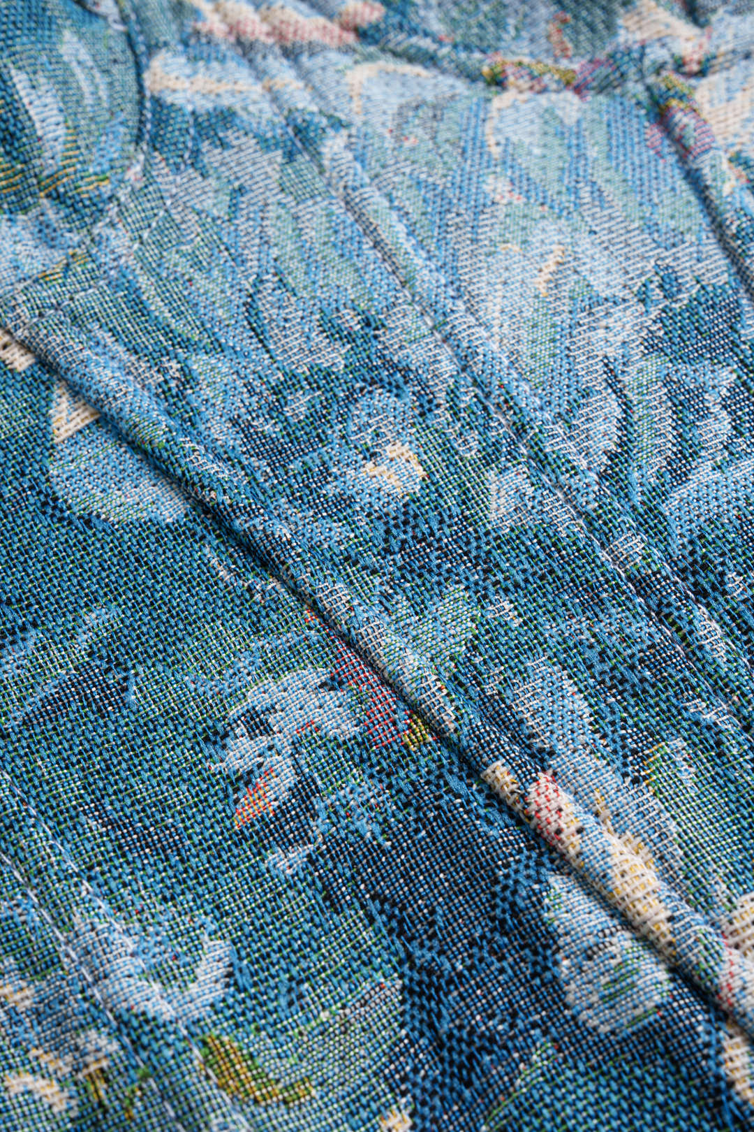 Vintage Watercolor Printed Jacquard Wrap Tie-Up Tube Top