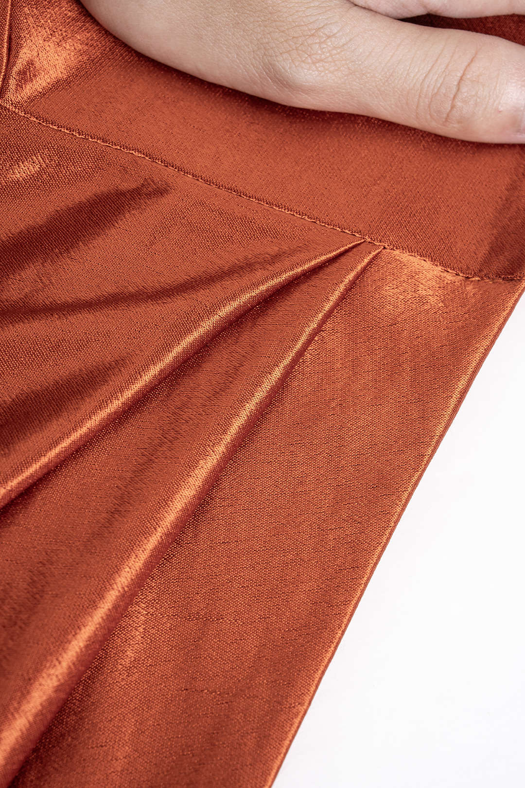 Plus Size Satin Asymmetric Skirt