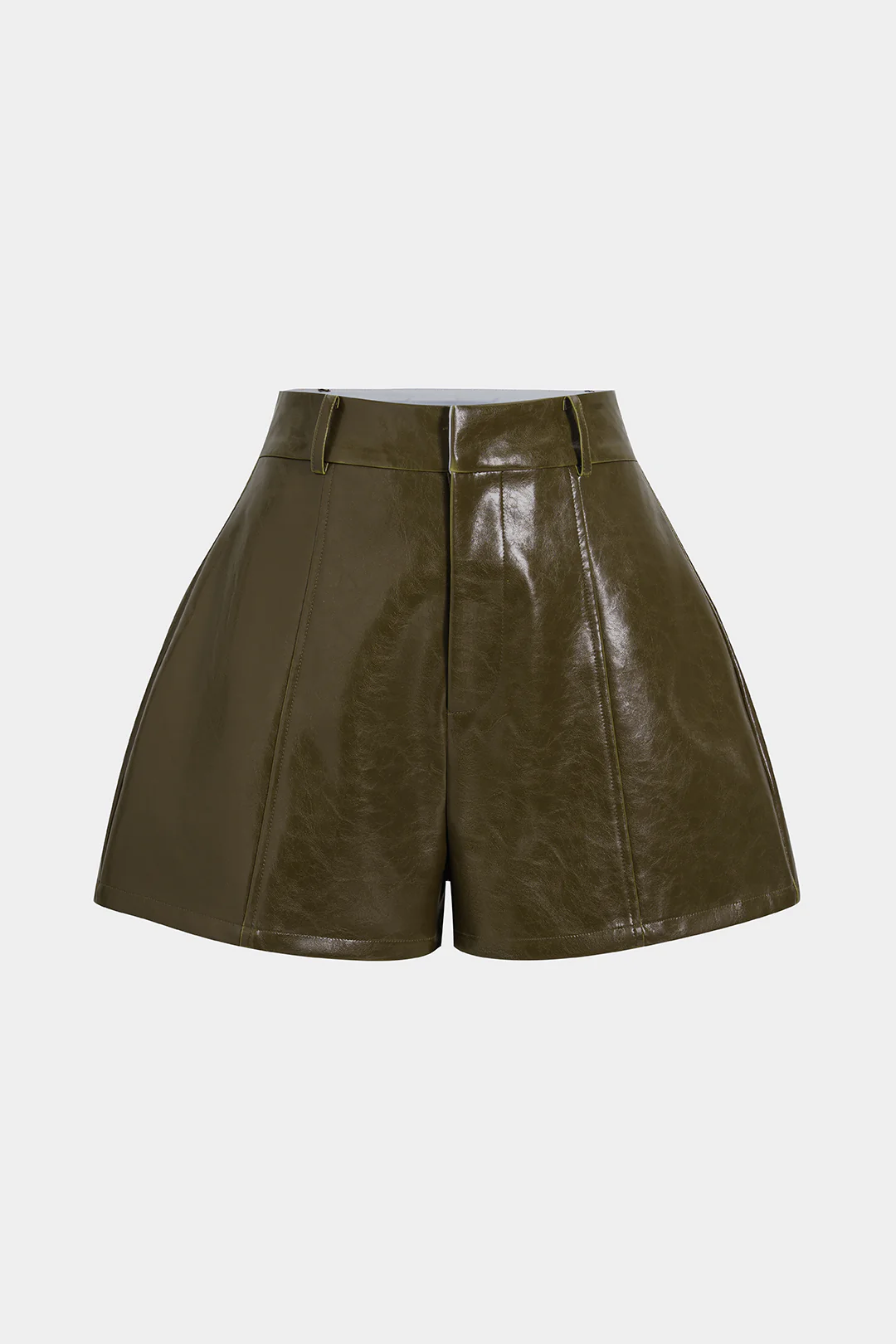 Faux Leather High Waist Shorts