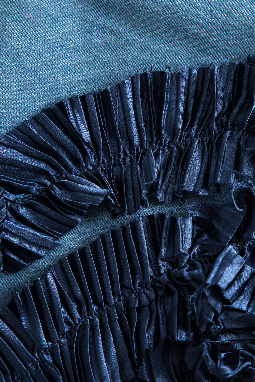 Asymmetric Zippered Denim Skirt