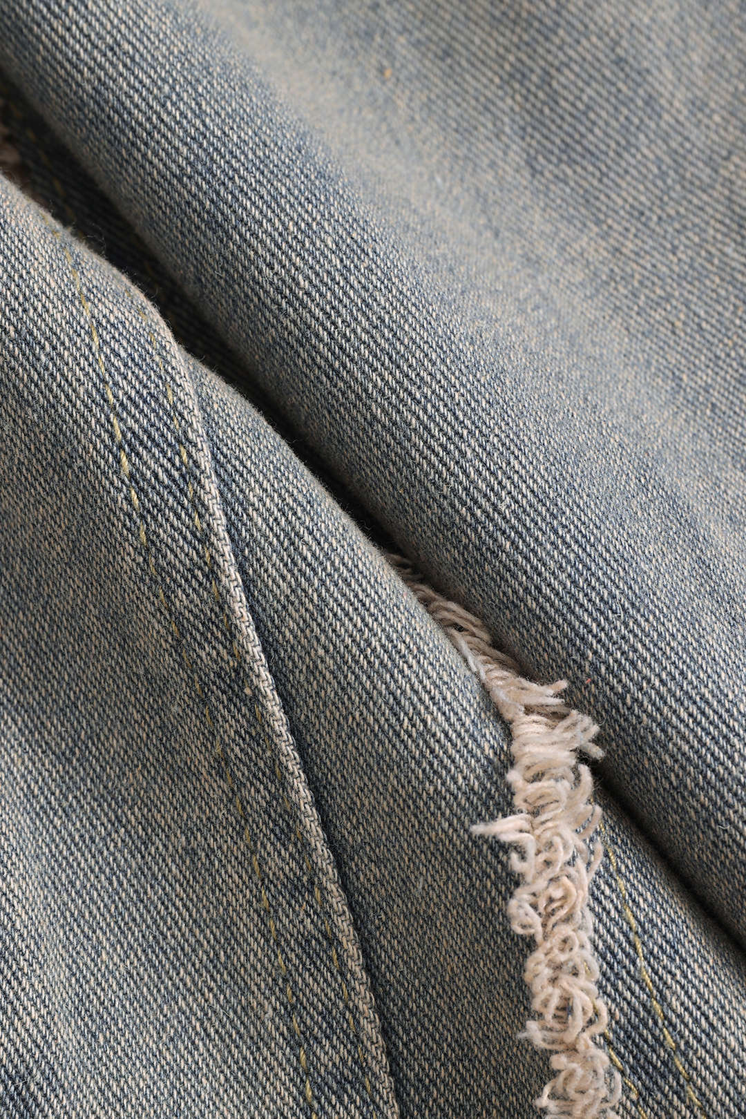 Faded Straight Leg Denim Jeans