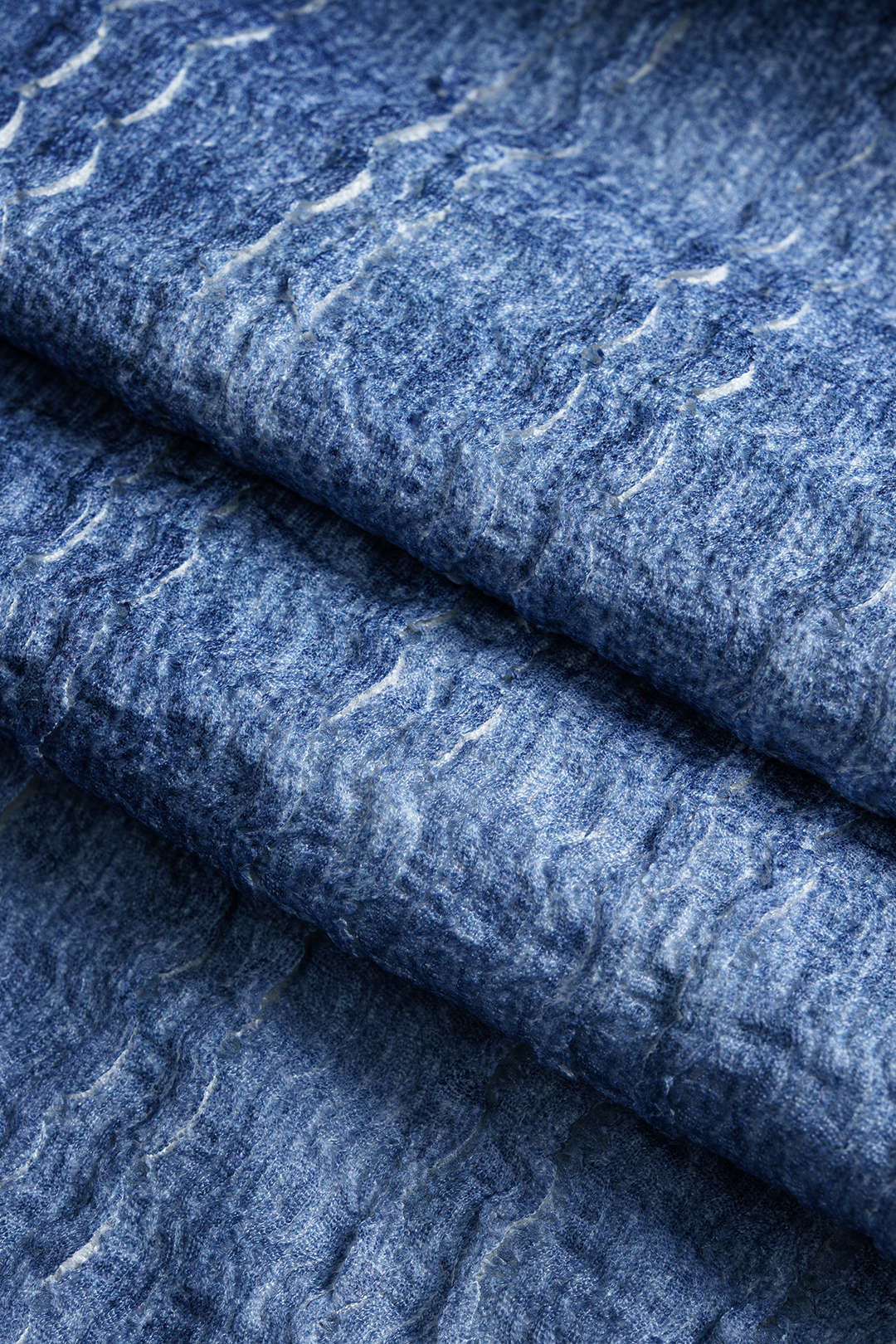 Denim Pattern Slip Sleeveless Floor-Length Dress