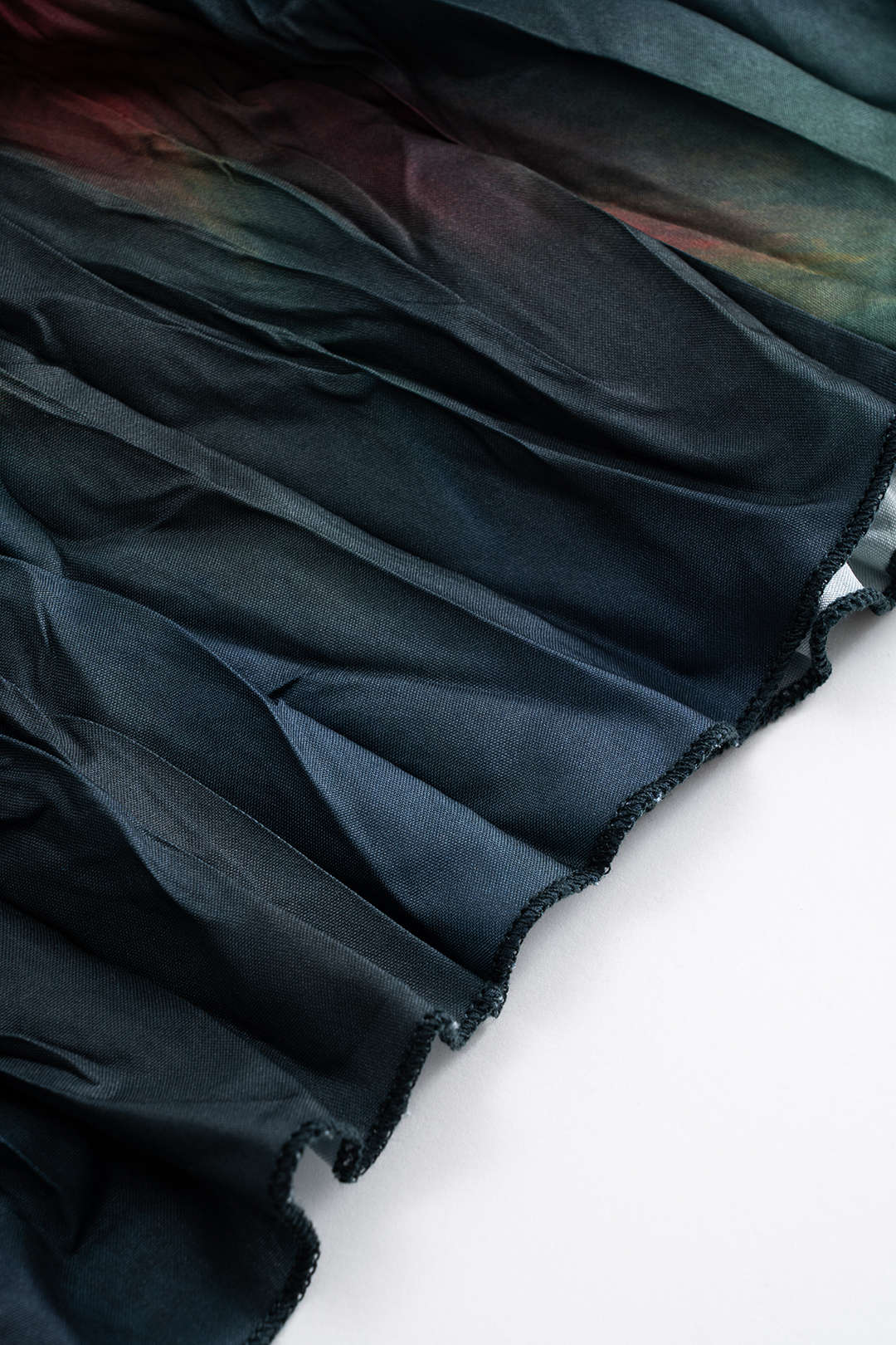 Abstract Tie-Dye High-Waisted Ruched Skirt