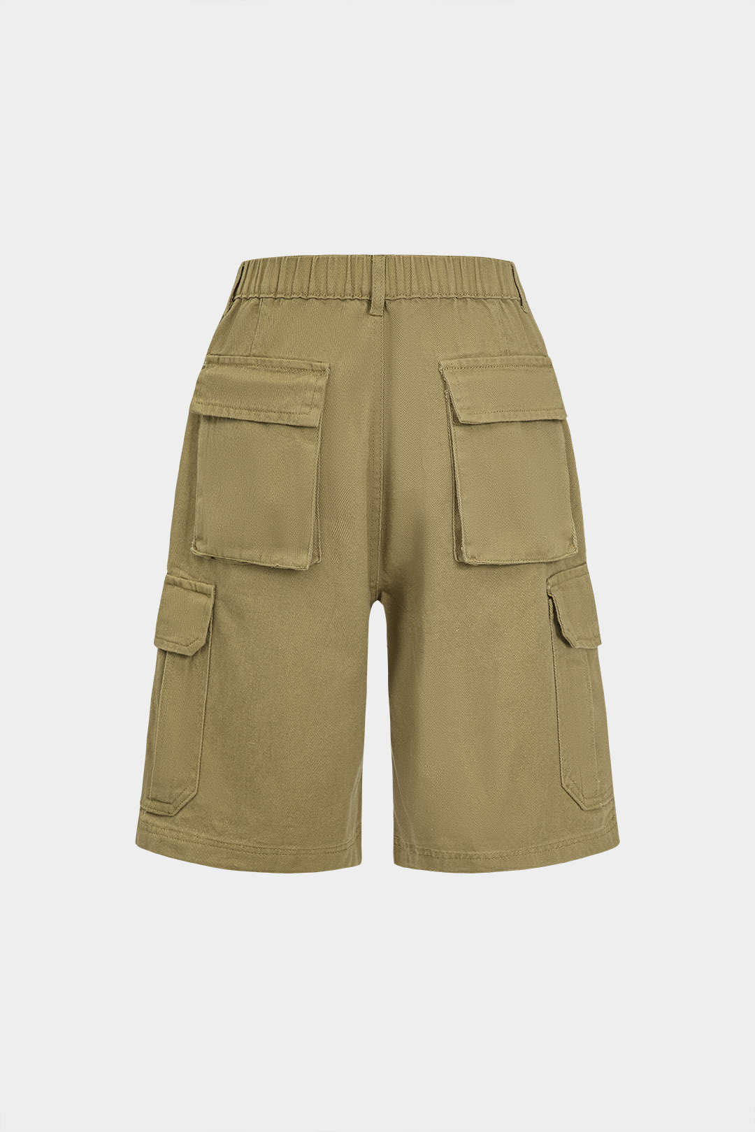 Denim Shorts with Flap Pockets