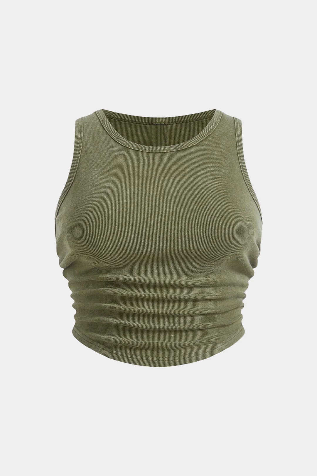 Plus Size Ruched Sleeveless Tank Top