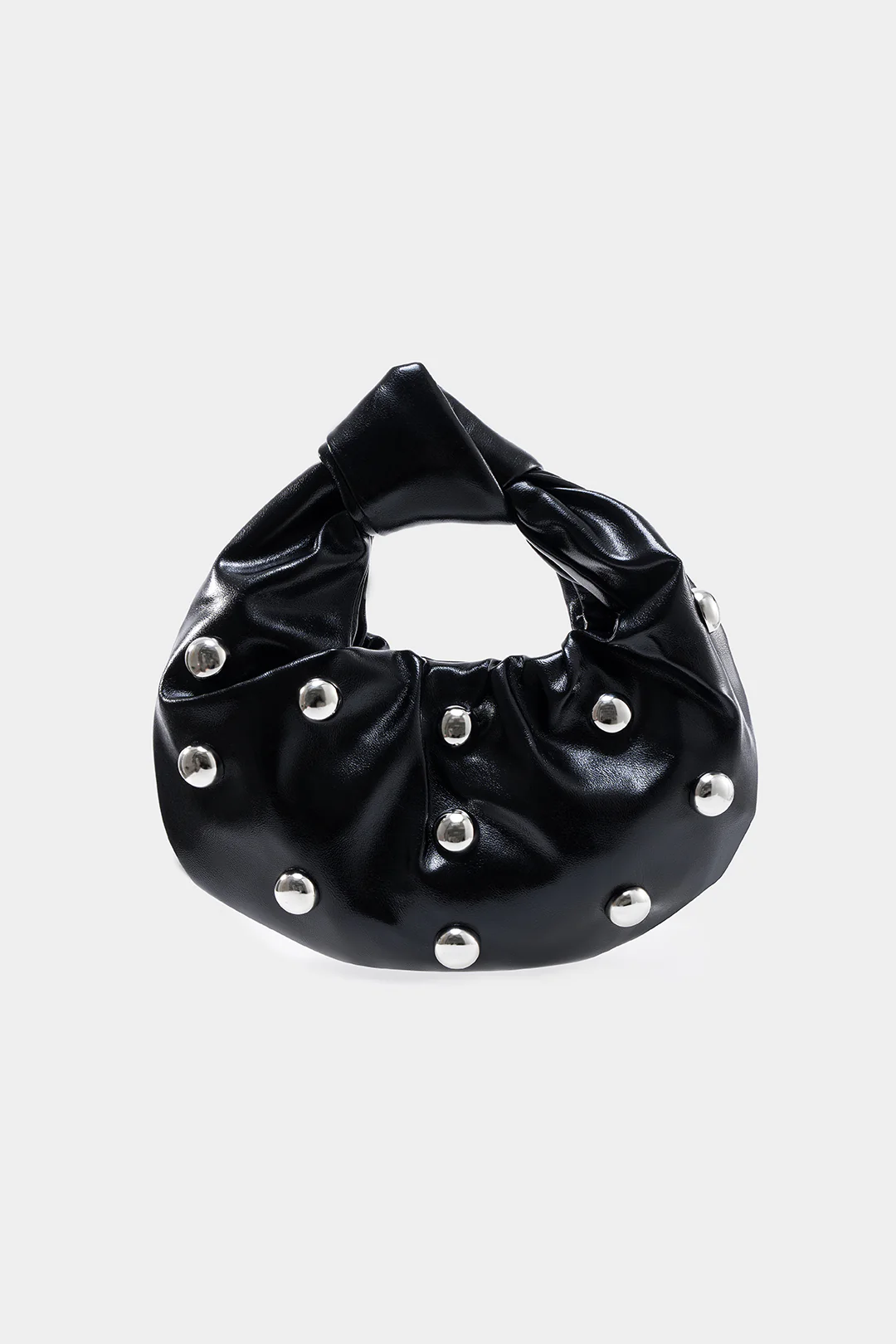 Studded Faux Leather Tote Bag