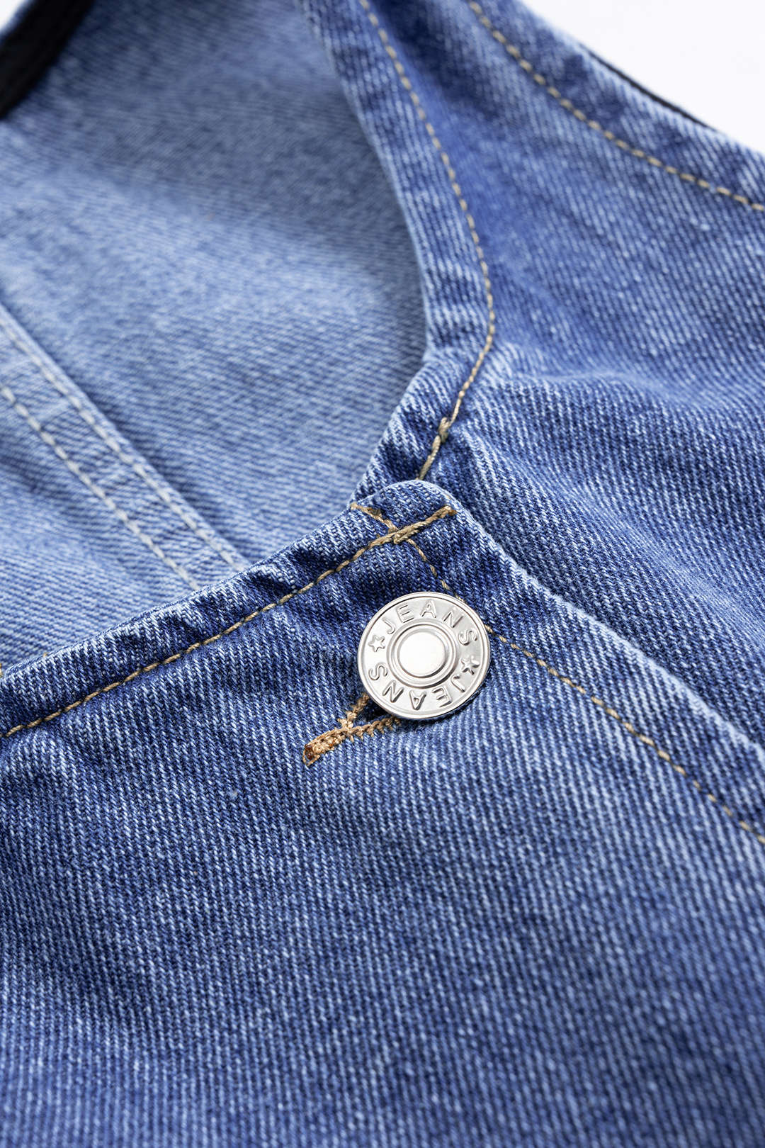 Denim Buttoned Sleeveless Dress