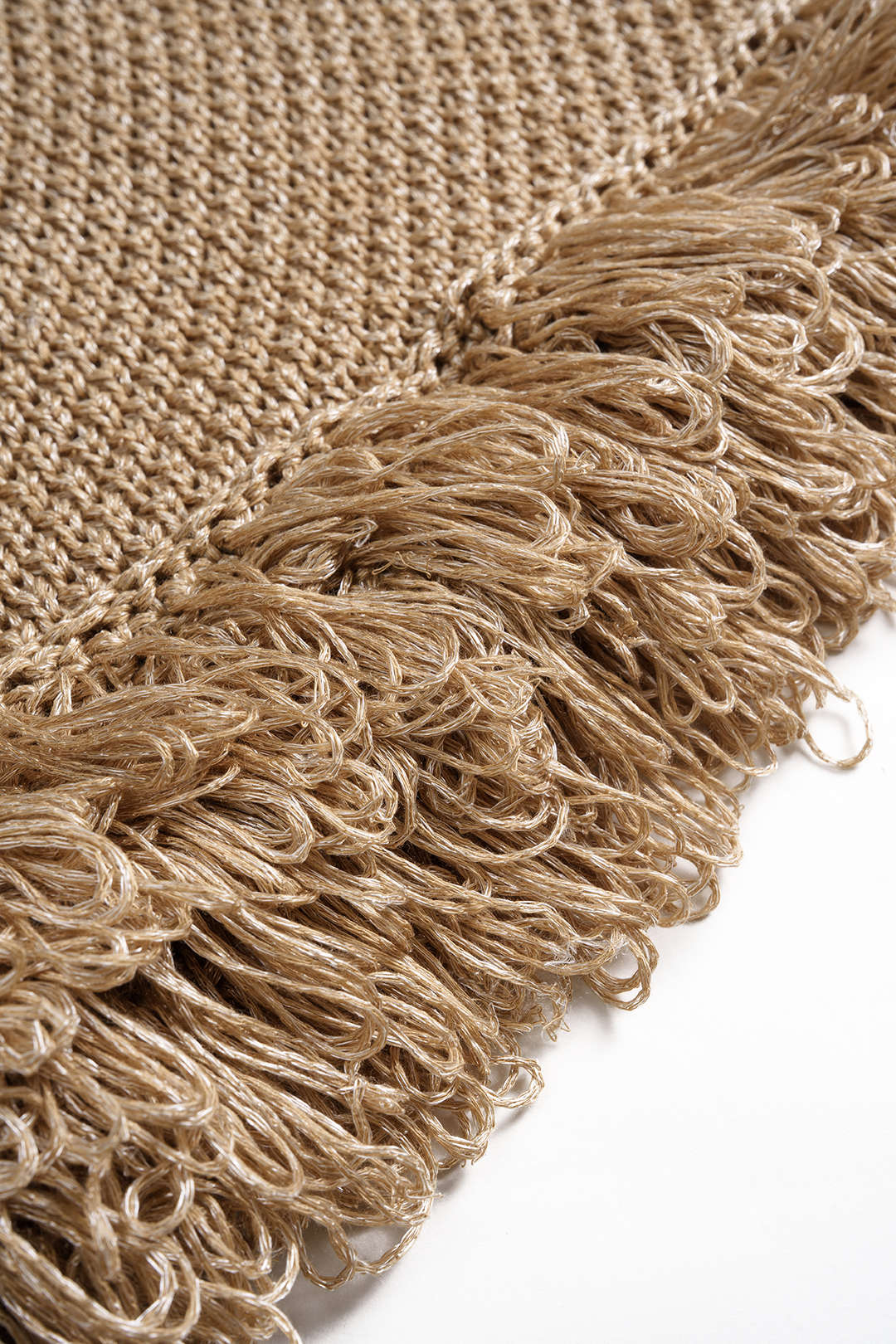 Fringe Low-Waist Sweater Skirt