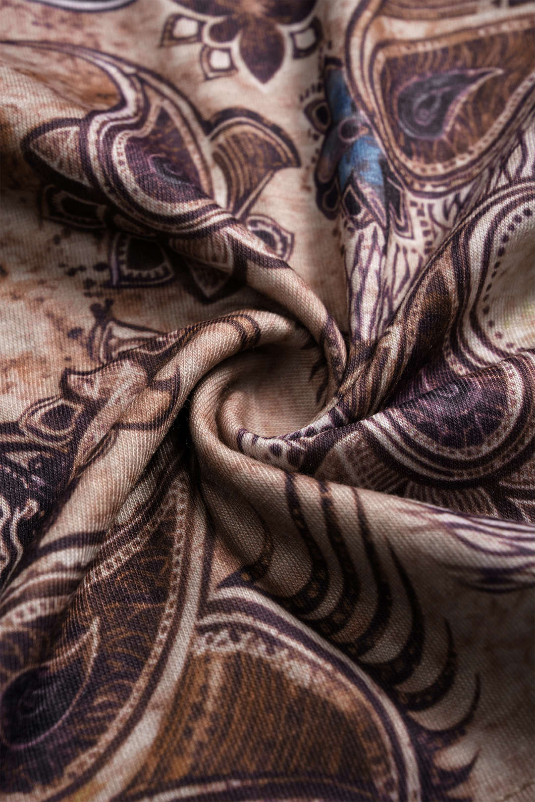 Abstract Print Ruched Tube Top