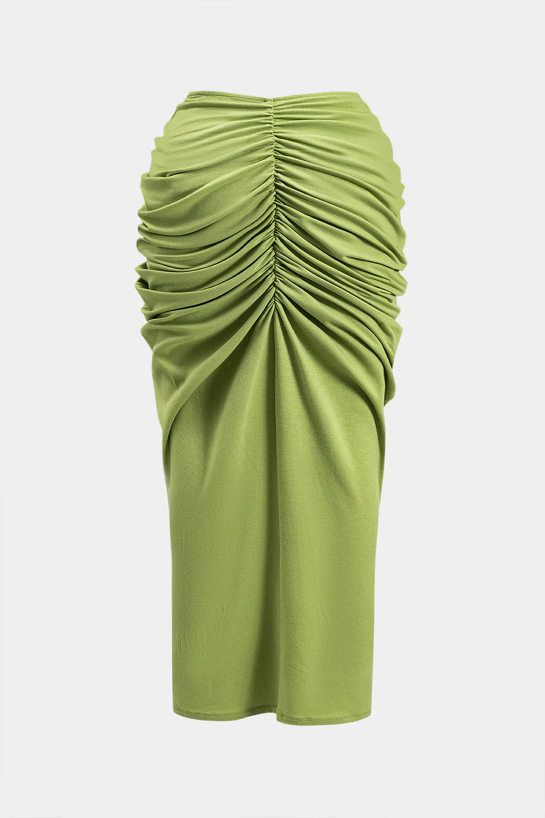 Plus Size Ruched Metallic Decor Skirt