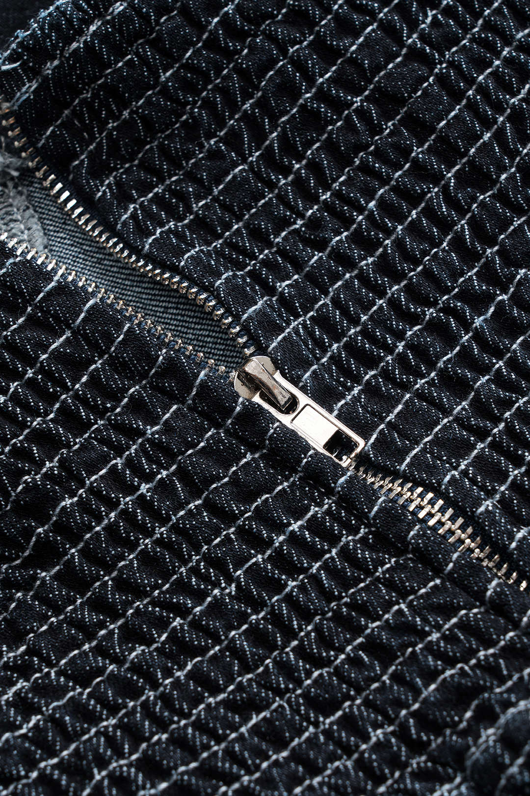 Denim Contrast Stitching Detail Bustier Tube Top and Shorts Set