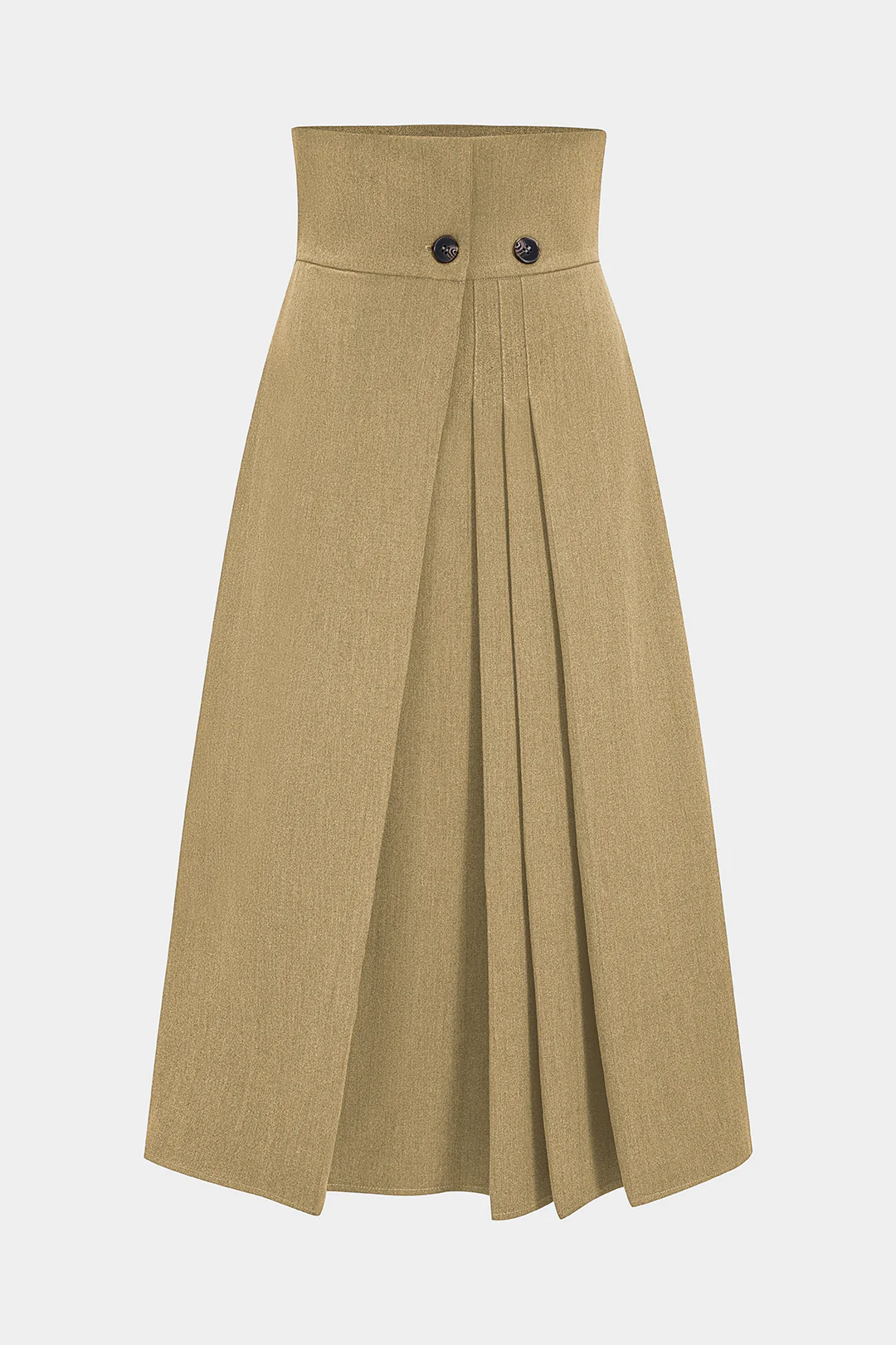 Pleated High Waist Asymmetrical Skirt