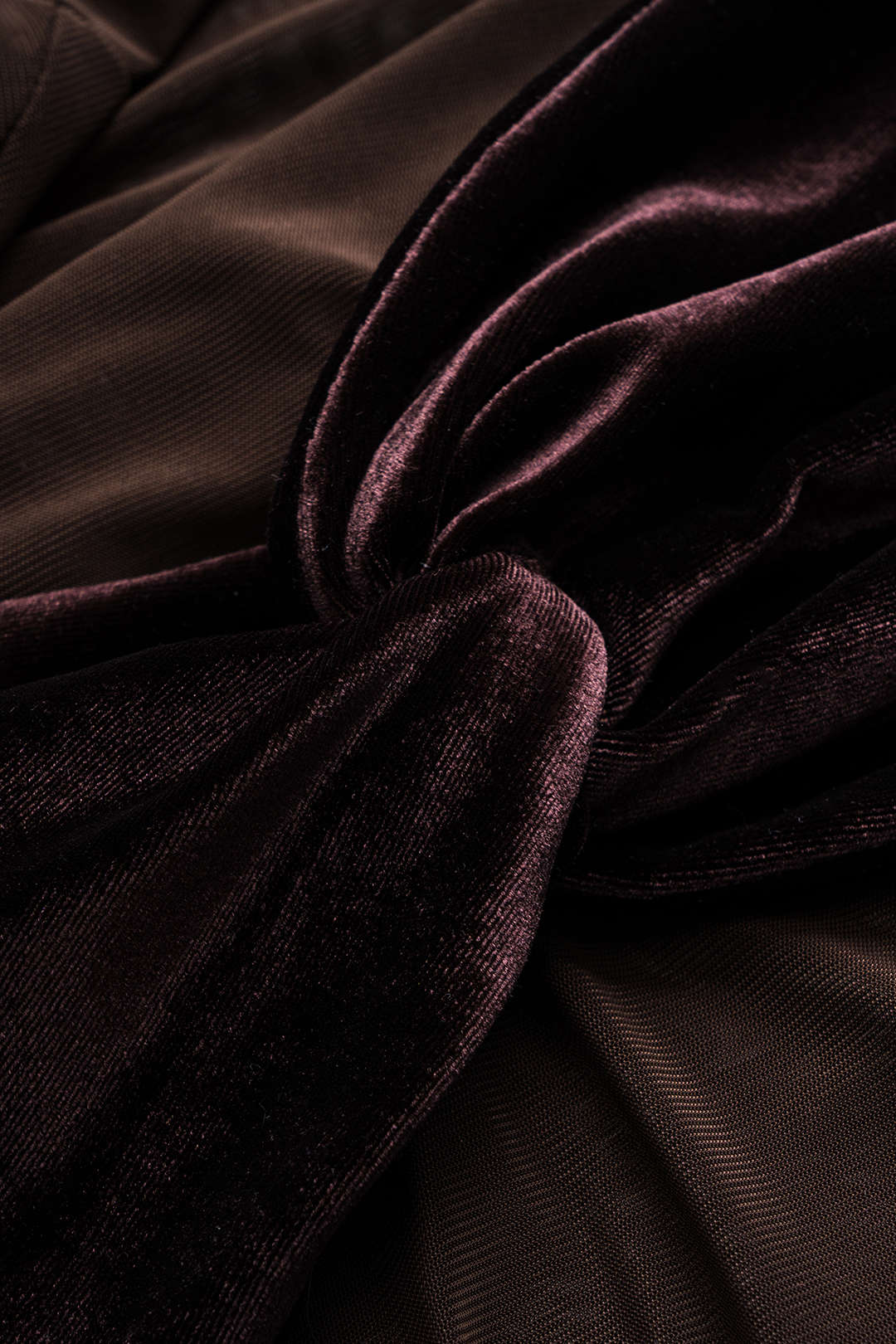 Mesh Patchwork Ruched Long Sleeve Mini Dress