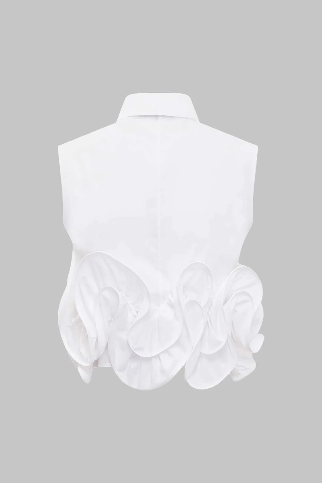 Button Ruffle Ruched Tank Top