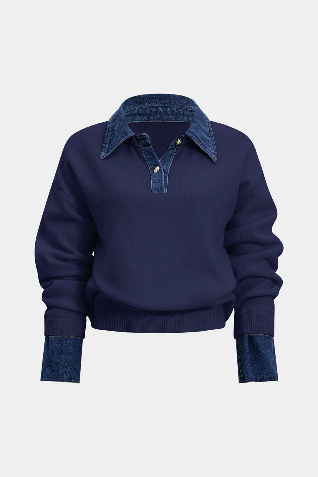 Patchwork Long Sleeve Sweater Top