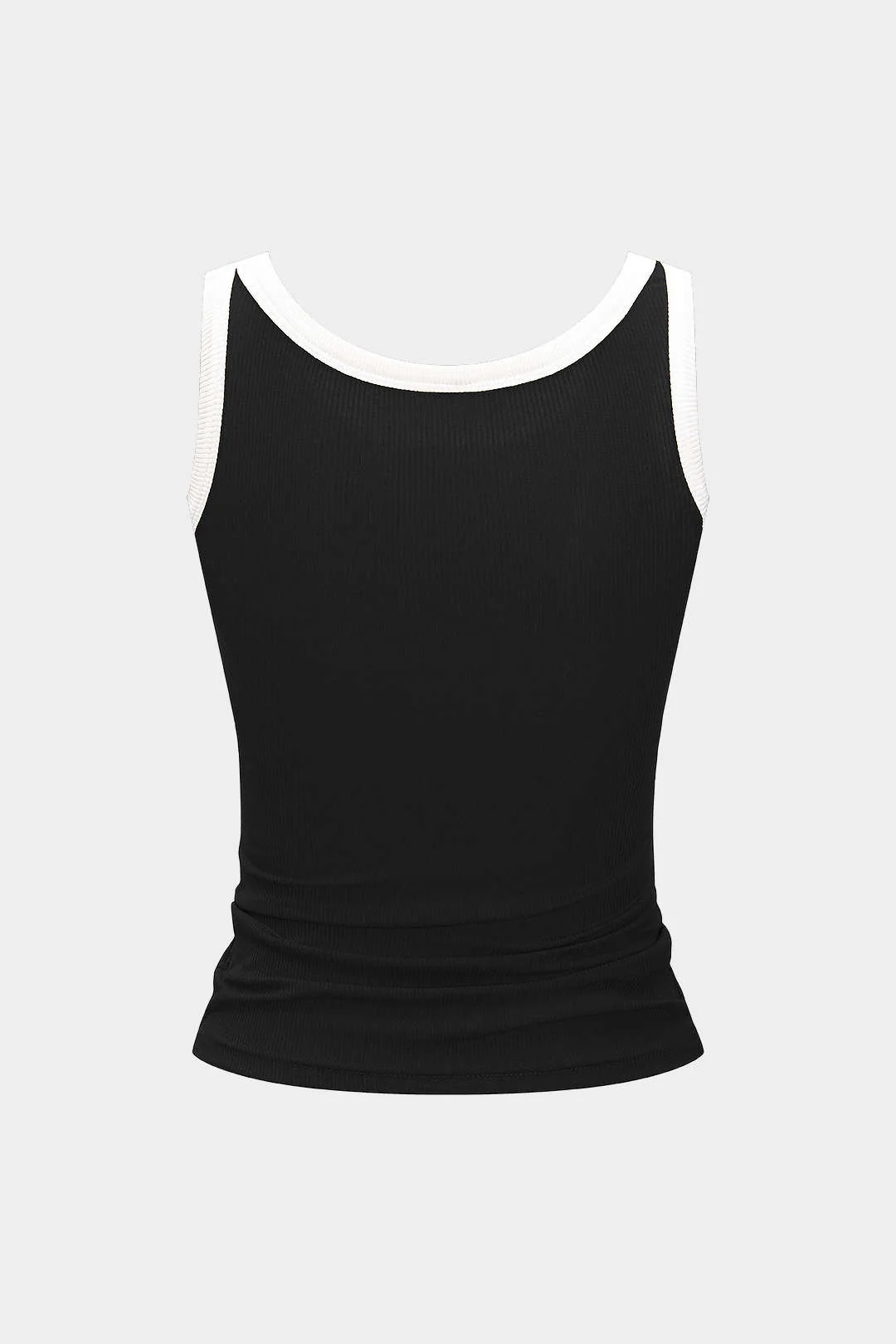 Ribbed Contrast Tank Top