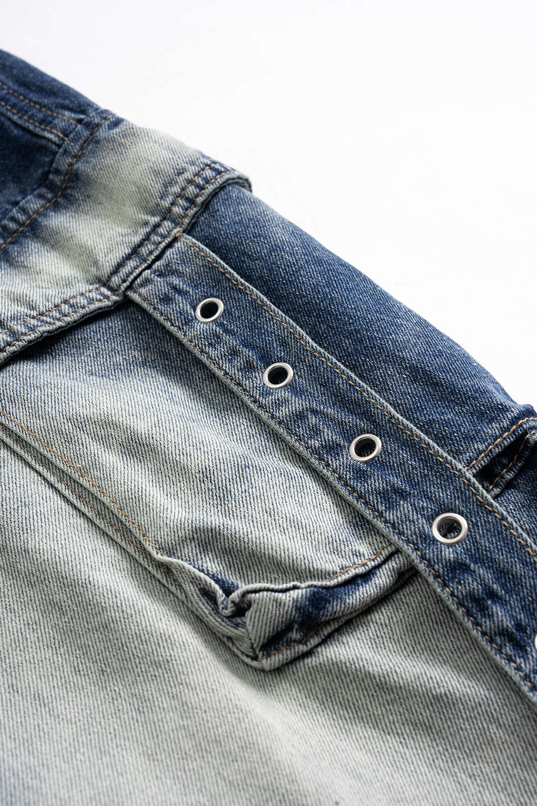 Denim Pocket Zipper Trousers