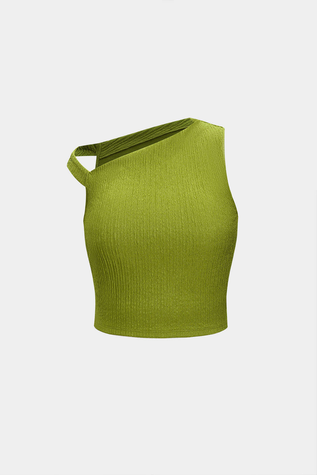 Asymmetrical Tank Top and Ruched Skirt Ensemble