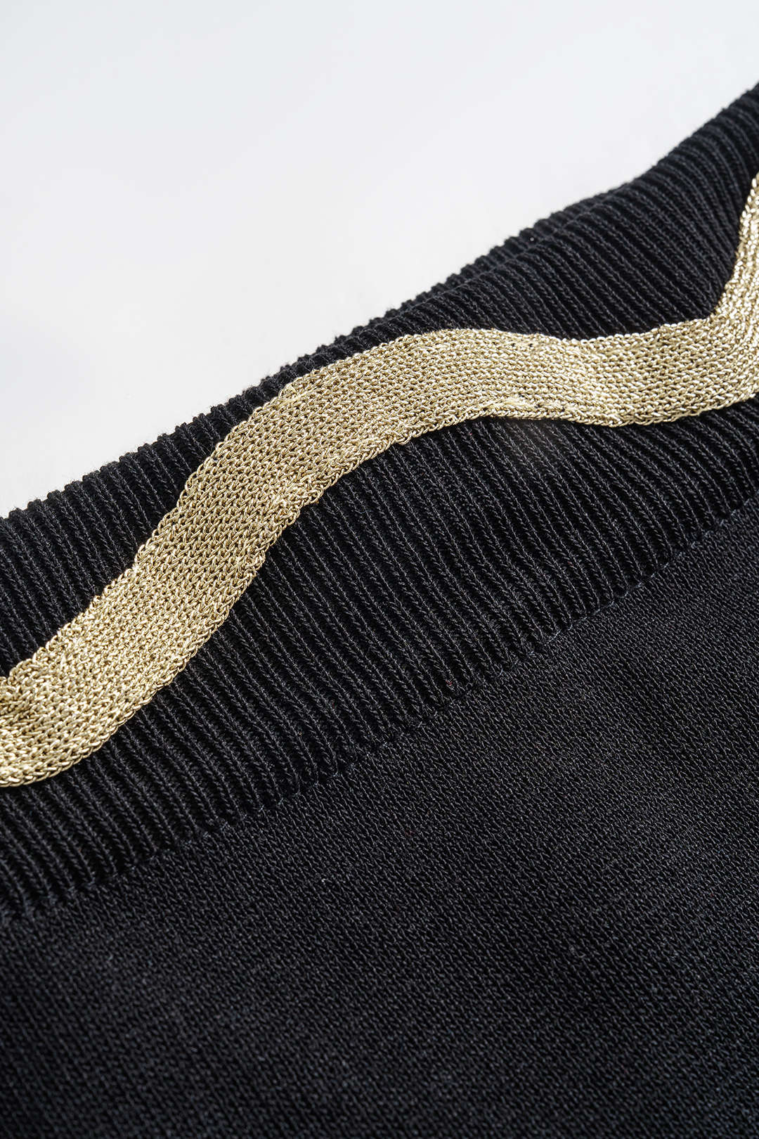 Knit Contrast Round Neck Tank Top and Skirt Combo