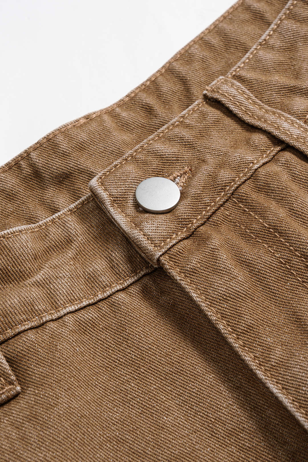 Denim Contrast Wide Leg Jeans