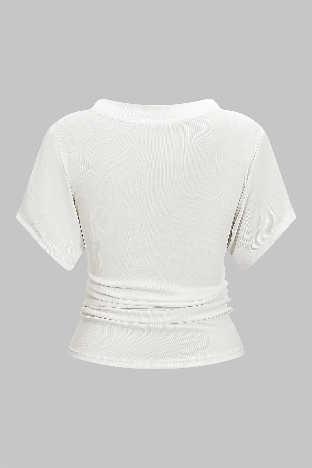 Plus Size Ruched Short Sleeve T-Shirt