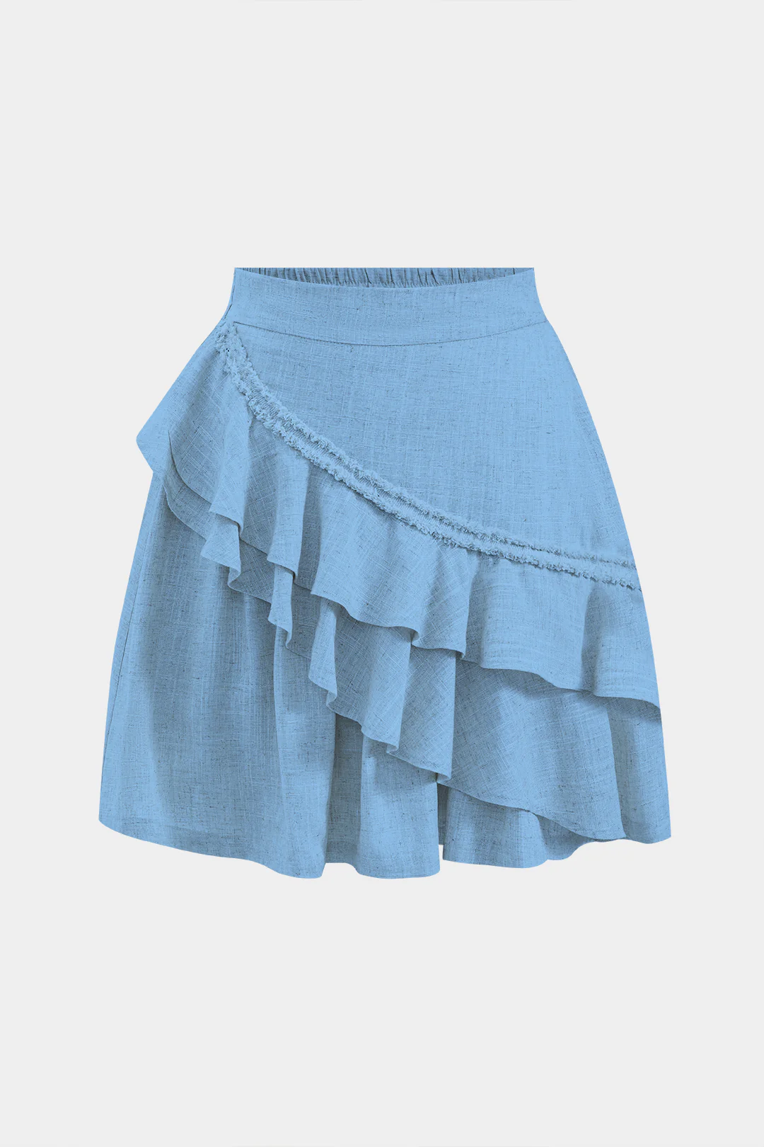 Linen Ruffled Skirt