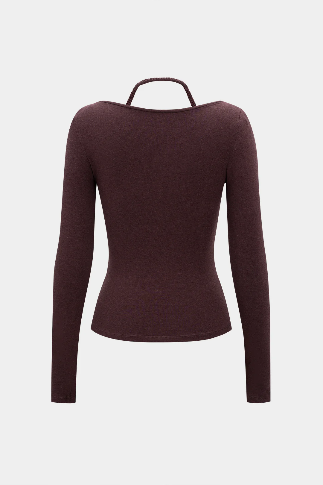 Halter Neck Long-Sleeved Top