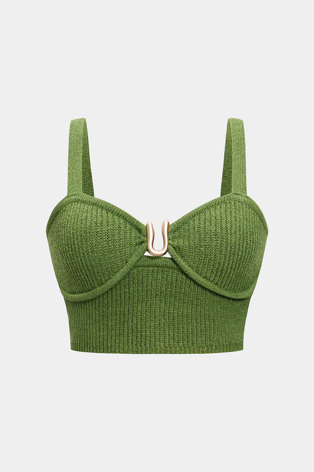 Large Size Knit Metallic Decor Tank Top