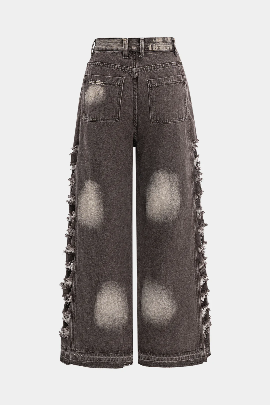 Denim Distressed Hollow Out Jeans