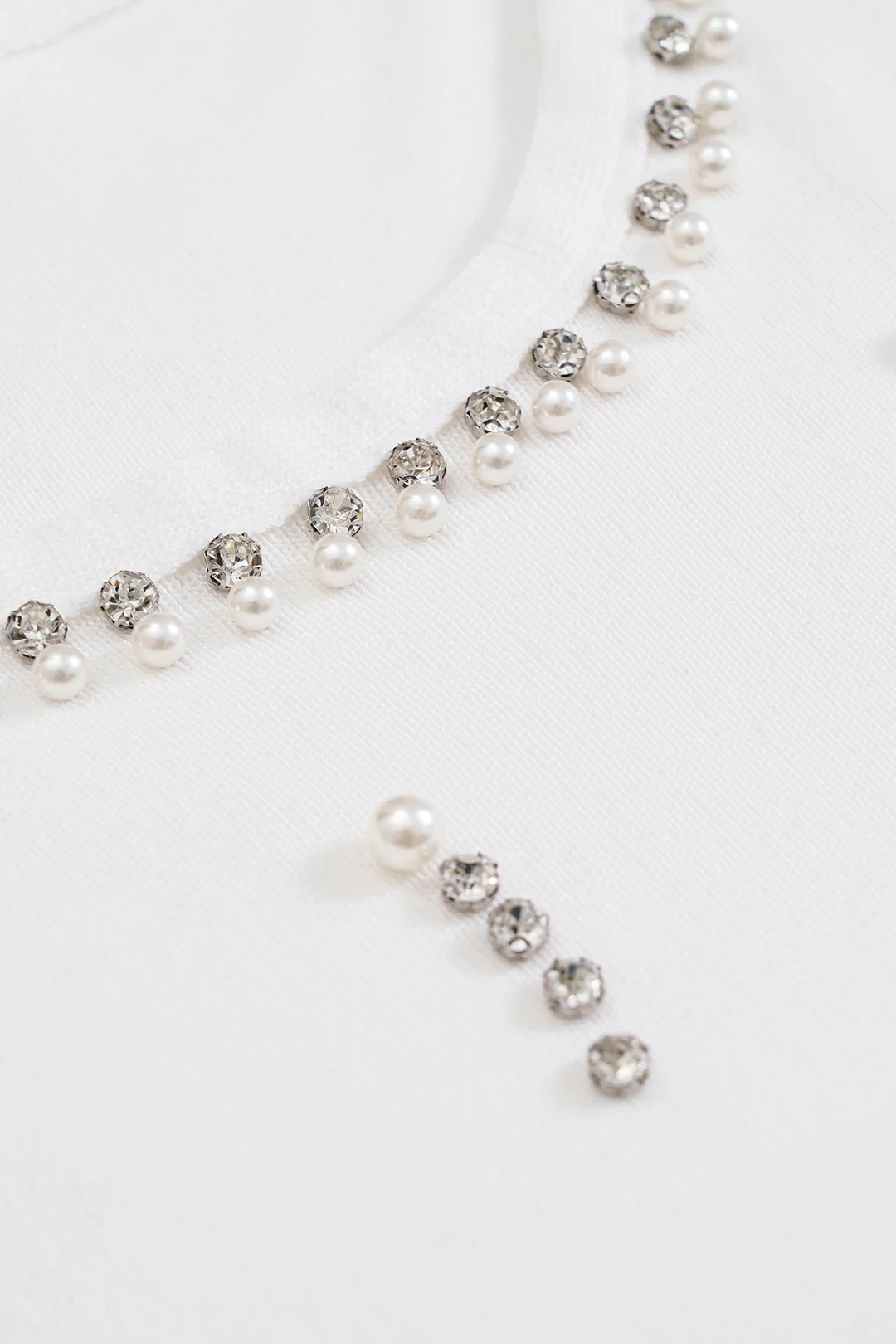 Knit Rhinestone Sleeveless Top