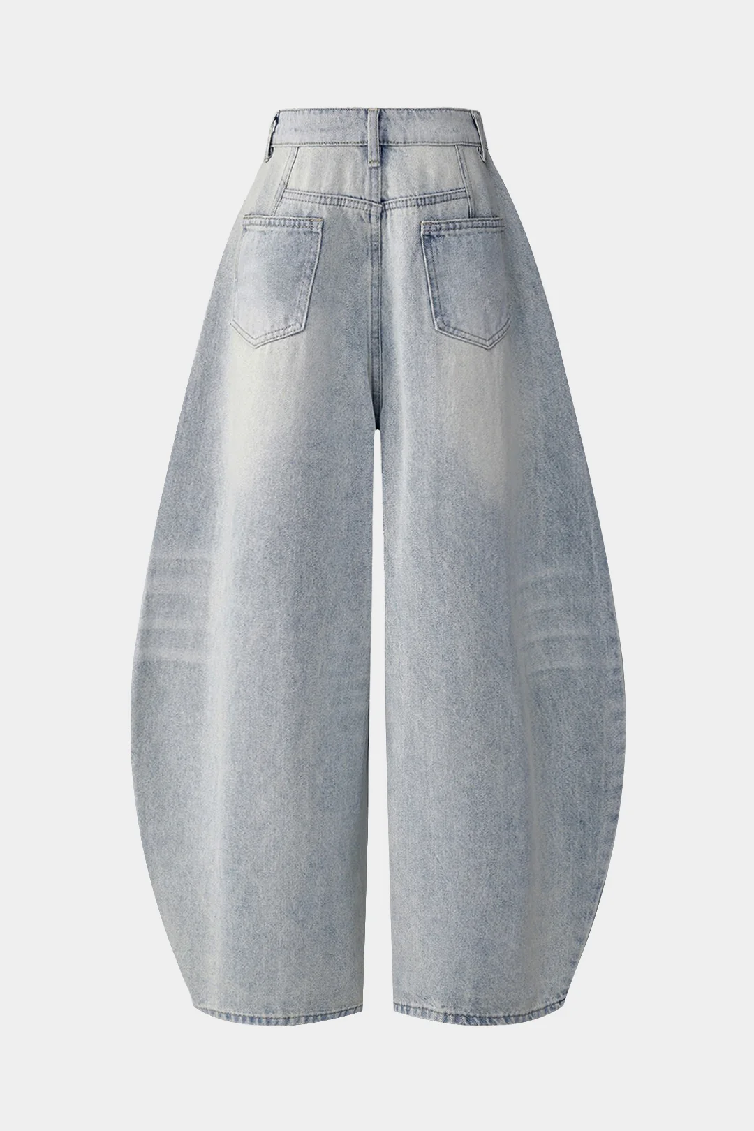 Denim Wide Leg Barrel Jeans