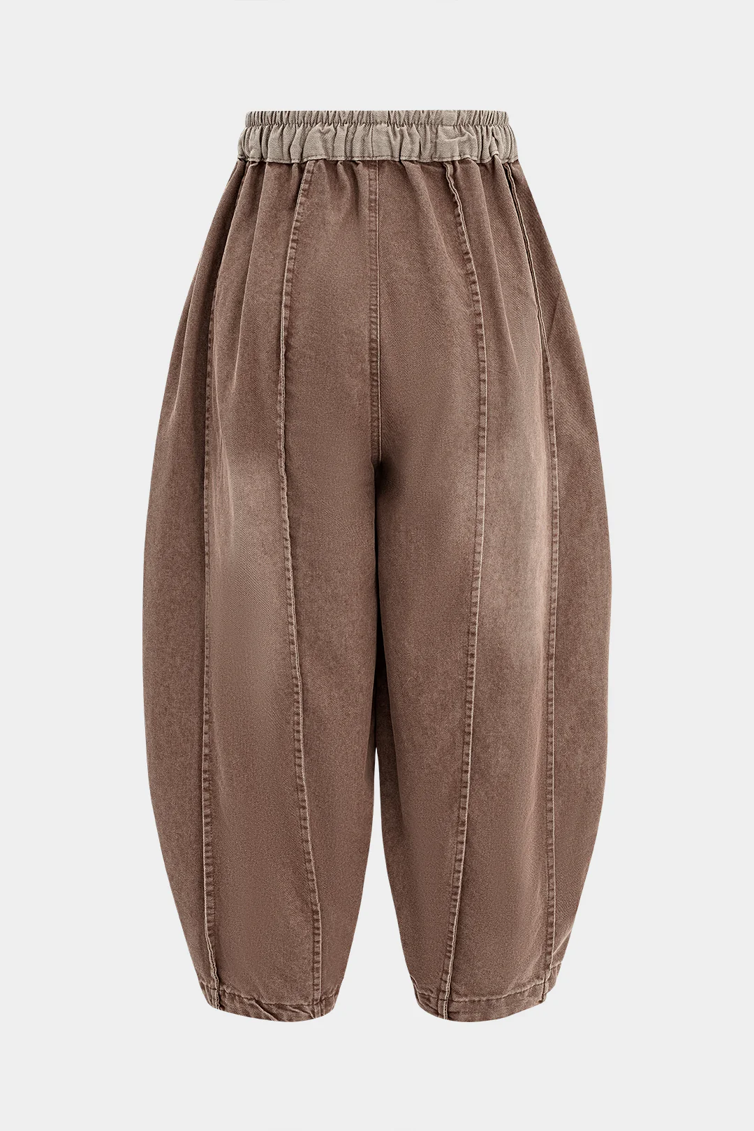 Faded Wide Leg Barrel Denim Jeans