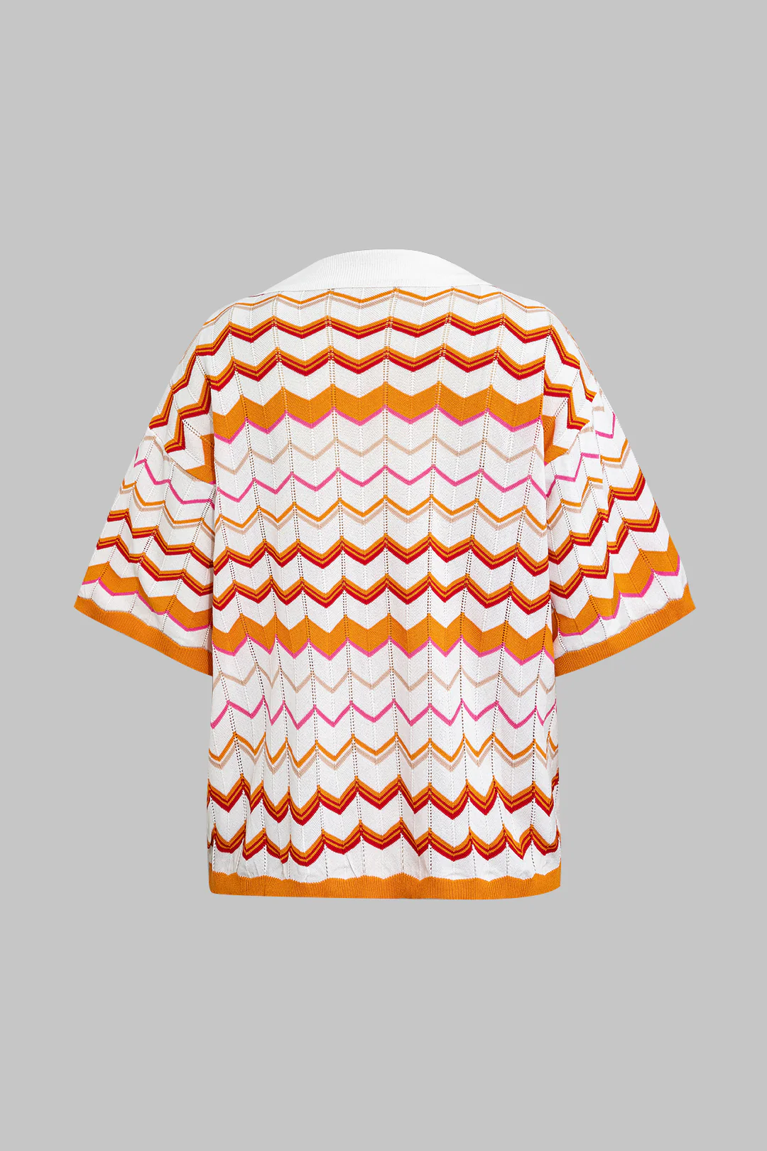 Contrasting Knit Top and Drawstring Shorts Set