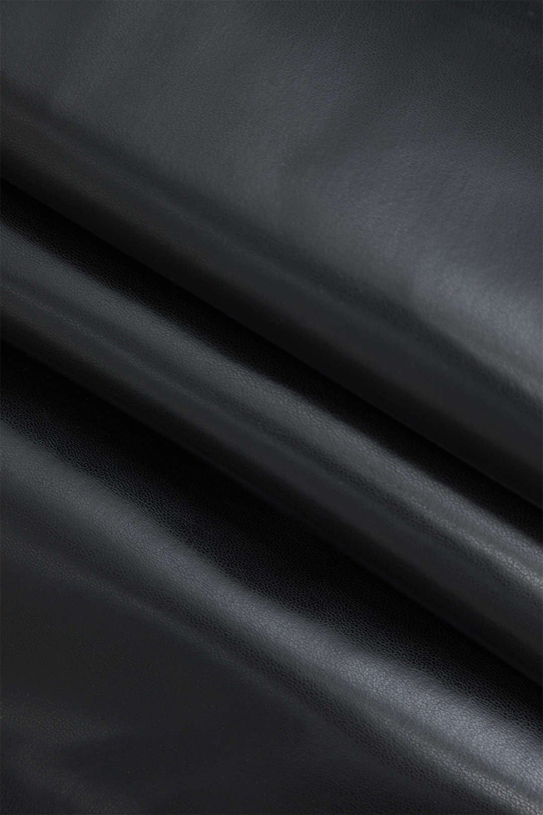 Solid Faux Leather Button Asymmetrical Skirt