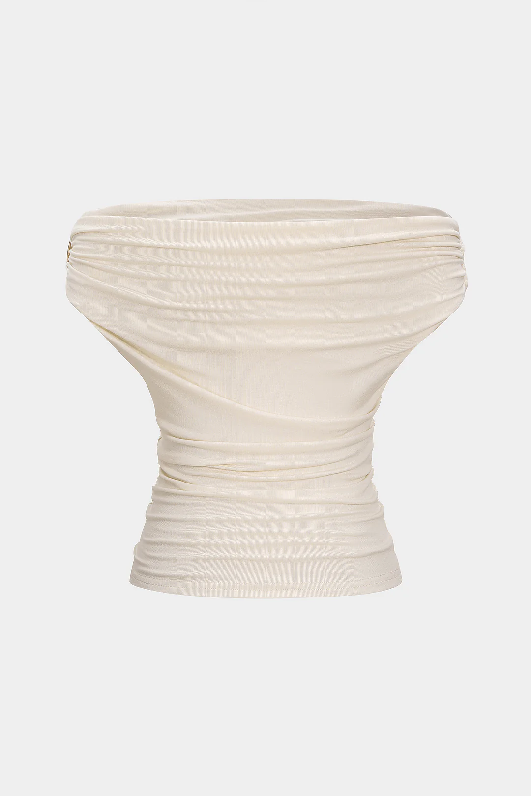 Off Shoulder Ruched Short Sleeve T-Shirt