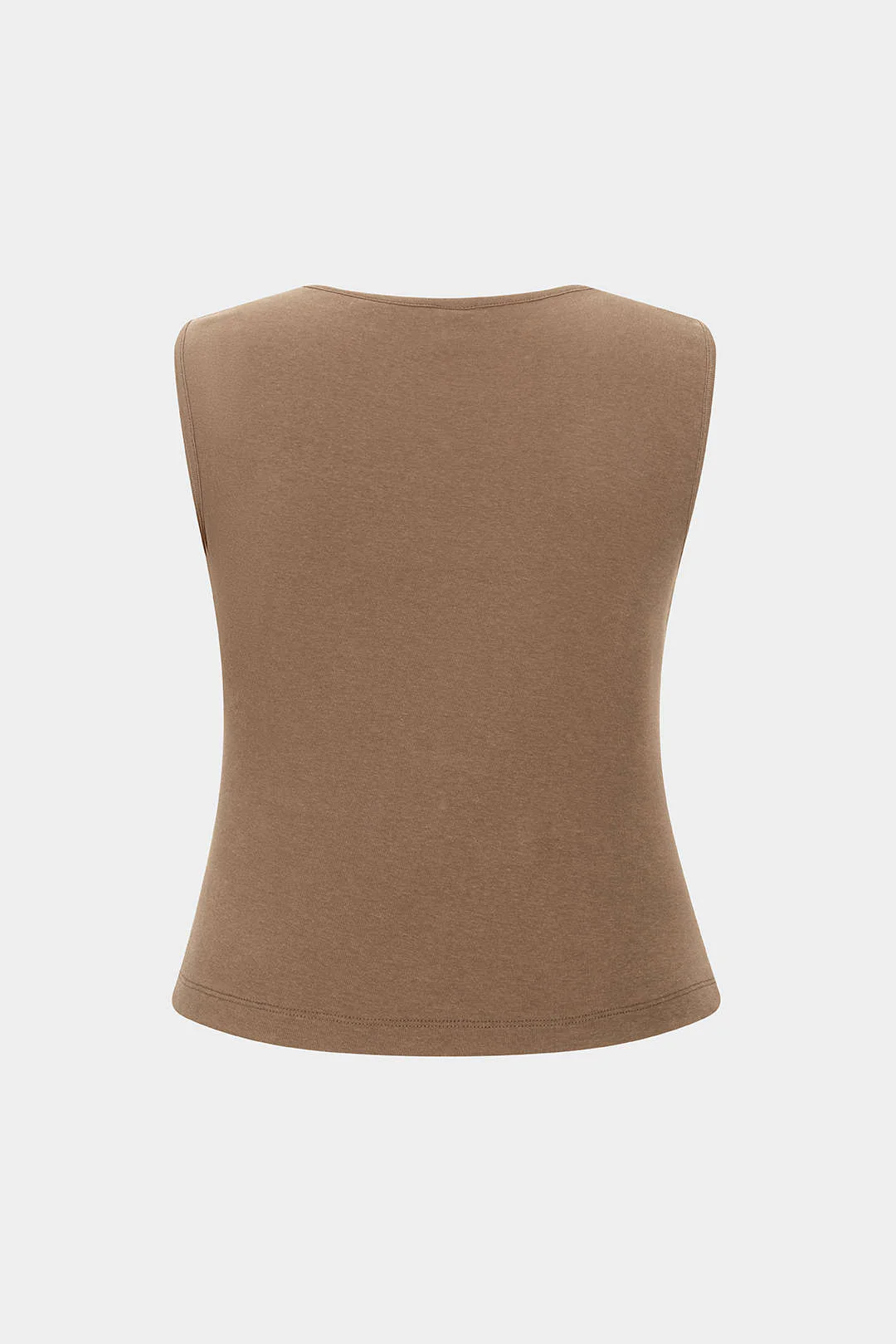 Plus Size Ruched Patchwork Belted Tank Top