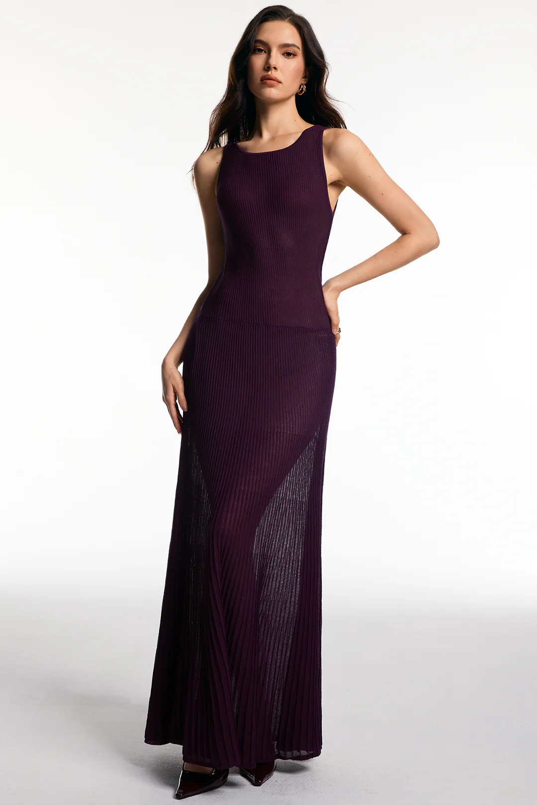 Knit Ruched Sleeveless Dress