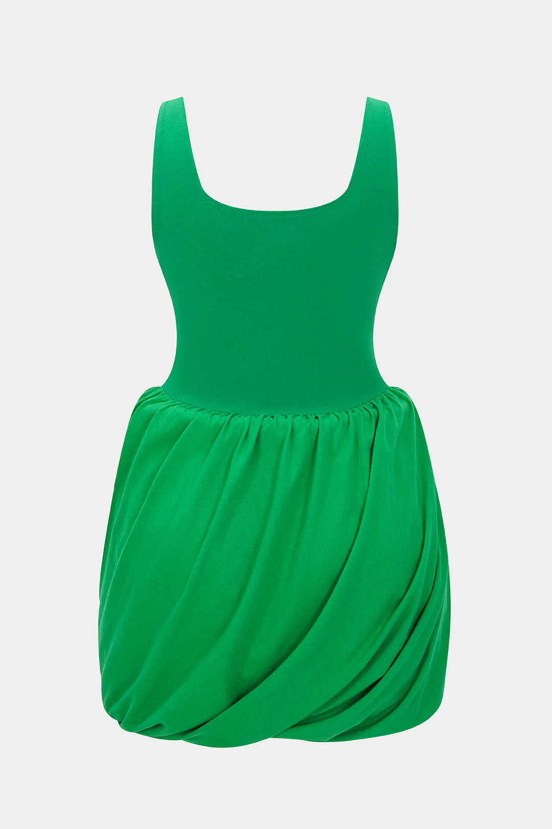 Plus Size Ruched Square Neck Sleeveless Mini Dress