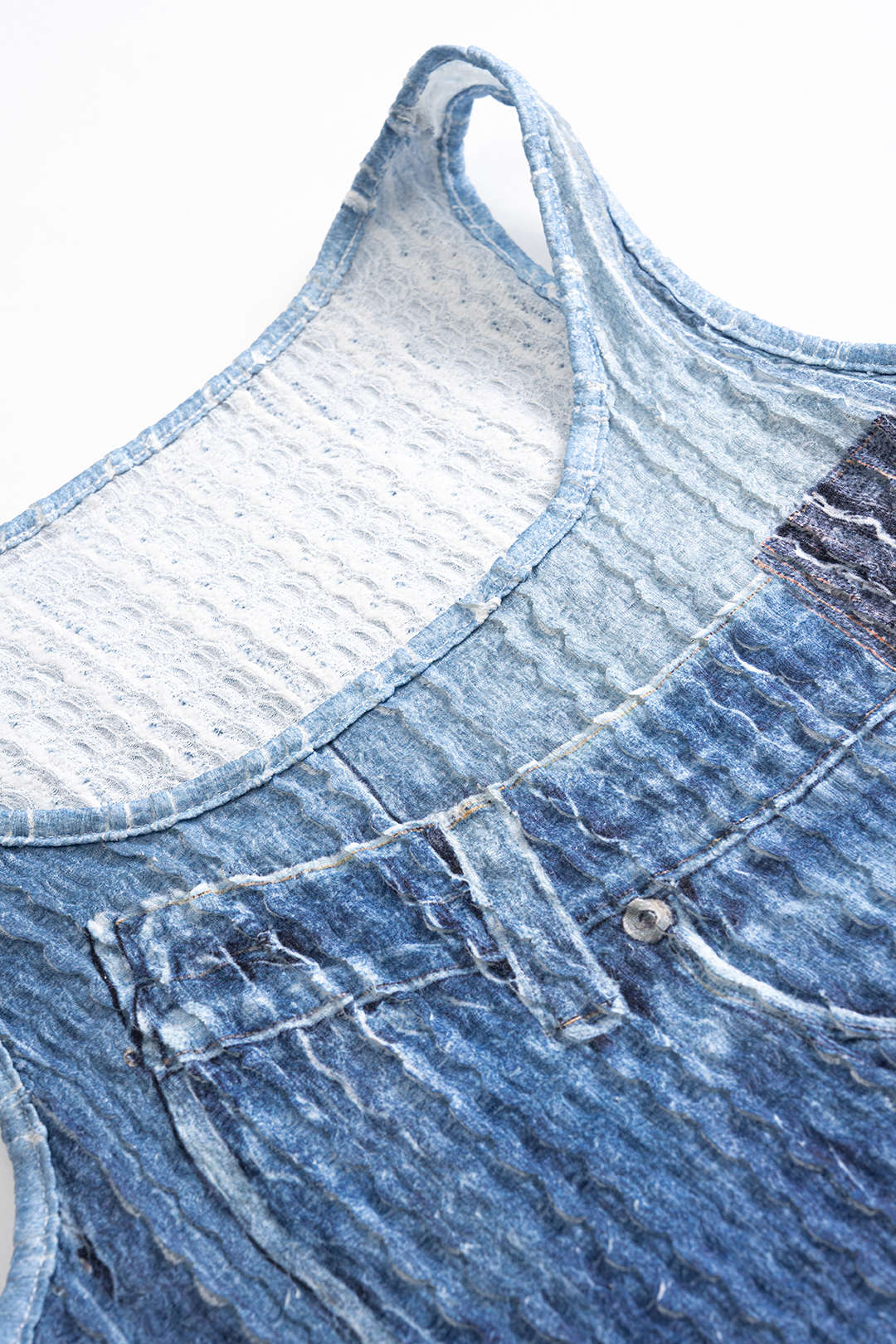 Abstract Pattern Sleeveless Short Dress