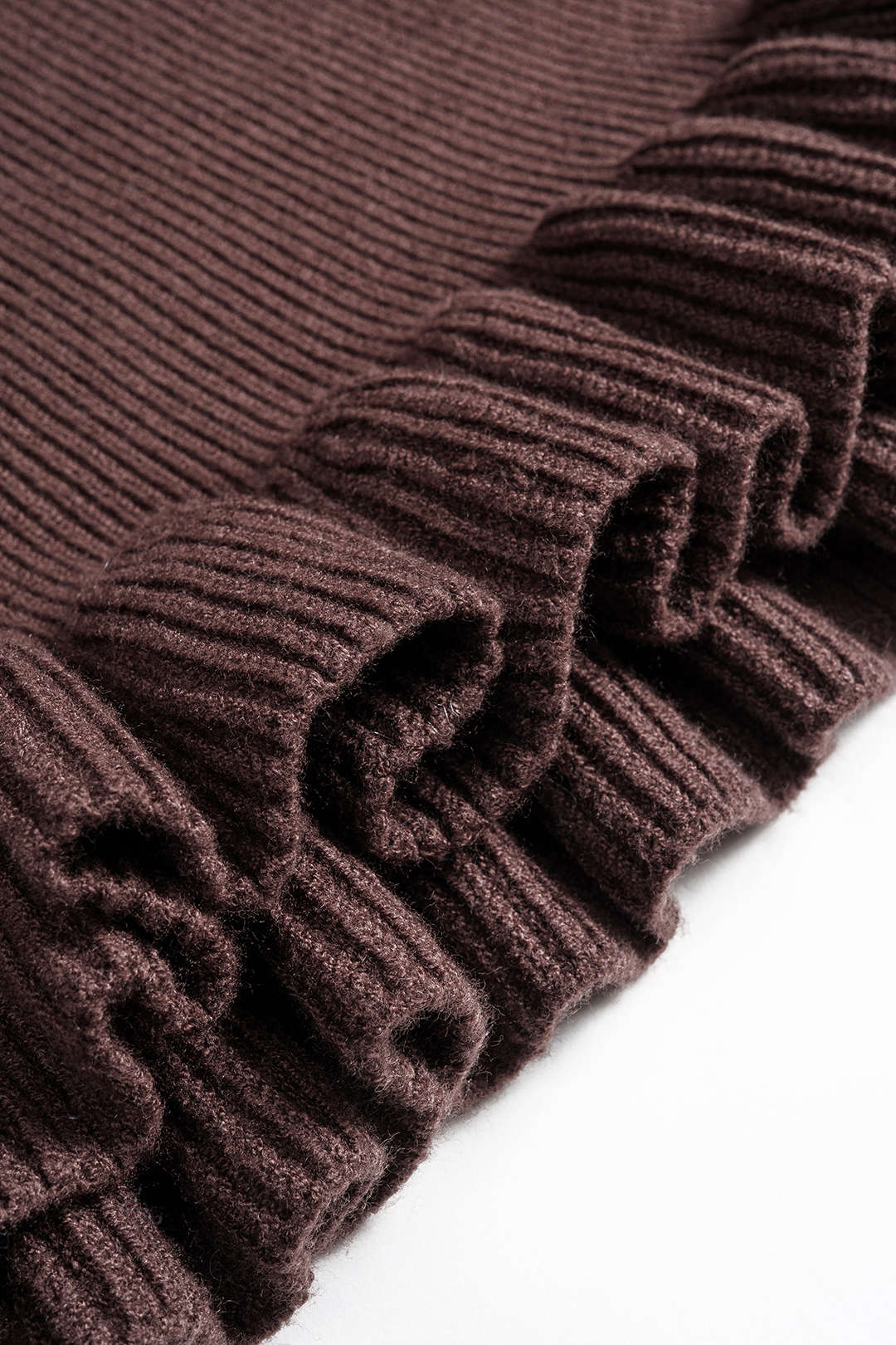 Knit Ruffle High Waist Skirt