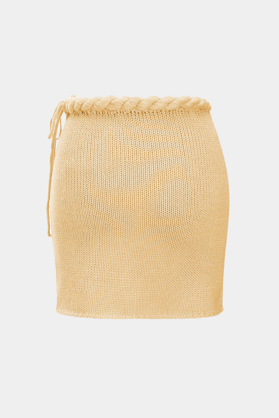 Knit Braided Tie-Up Skirt
