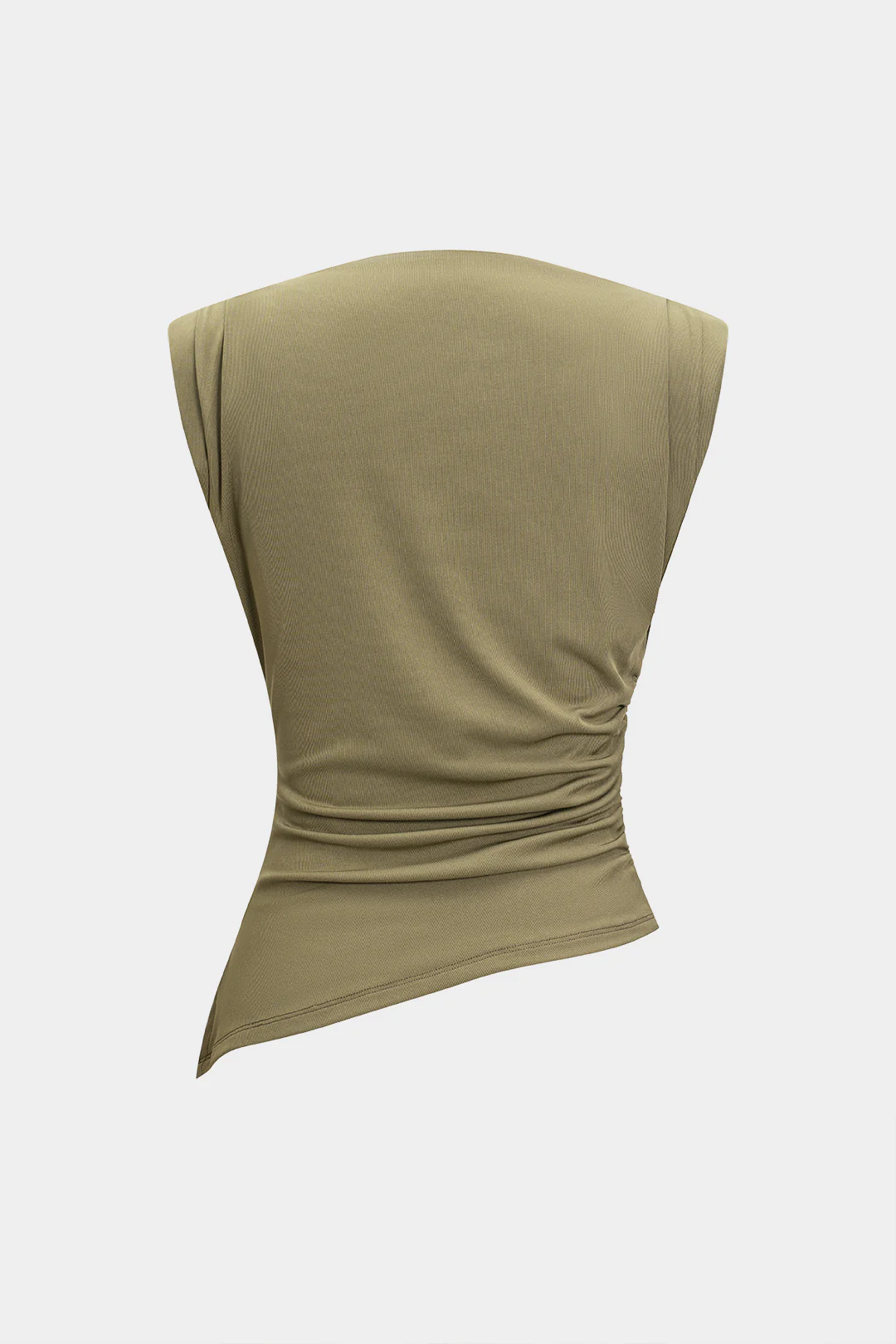 Asymmetric Ruched Tank Top