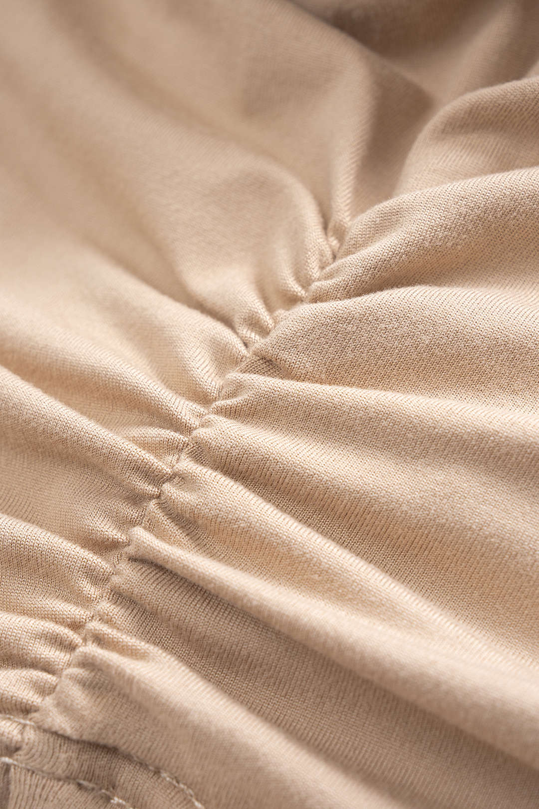 Ruched Long-Sleeve Top And Tie-Up Trousers Set