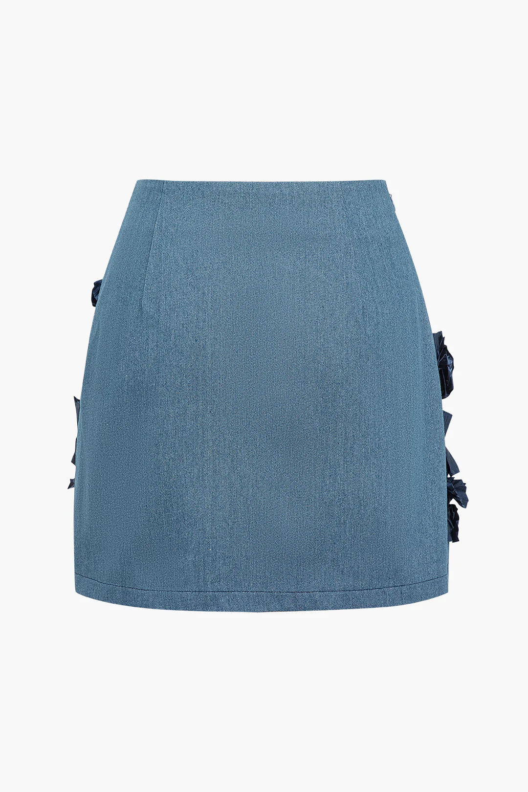Asymmetric Zippered Denim Skirt