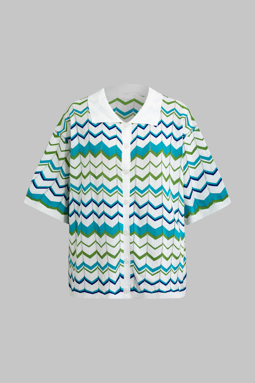 Contrasting Knit Top and Drawstring Shorts Set