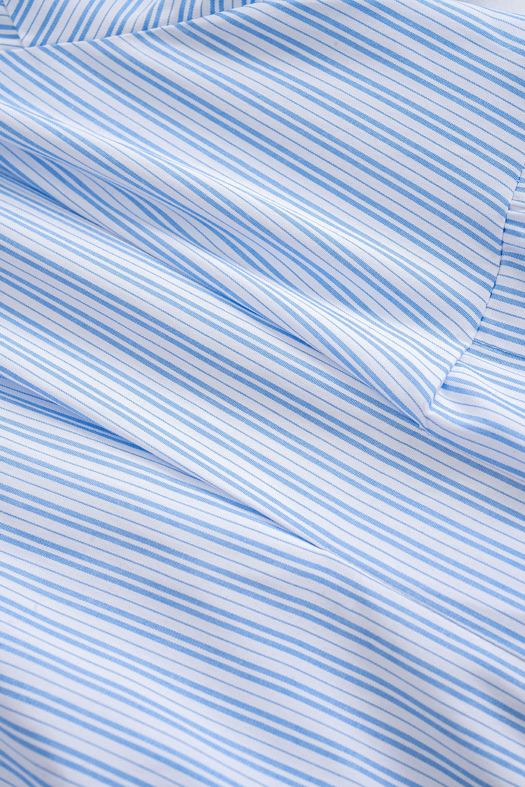 Striped Print Button Pocket Short-Sleeve Mini Dress