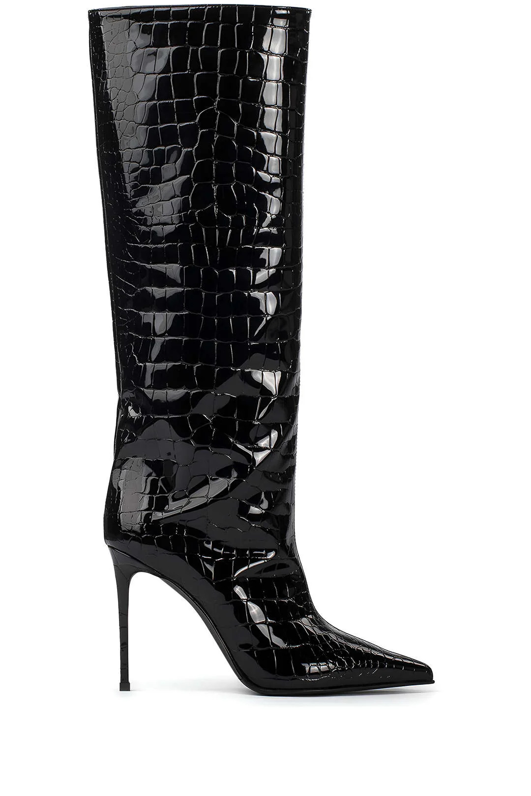 Leather High Tube Pointed Toe Over The Knee Boots