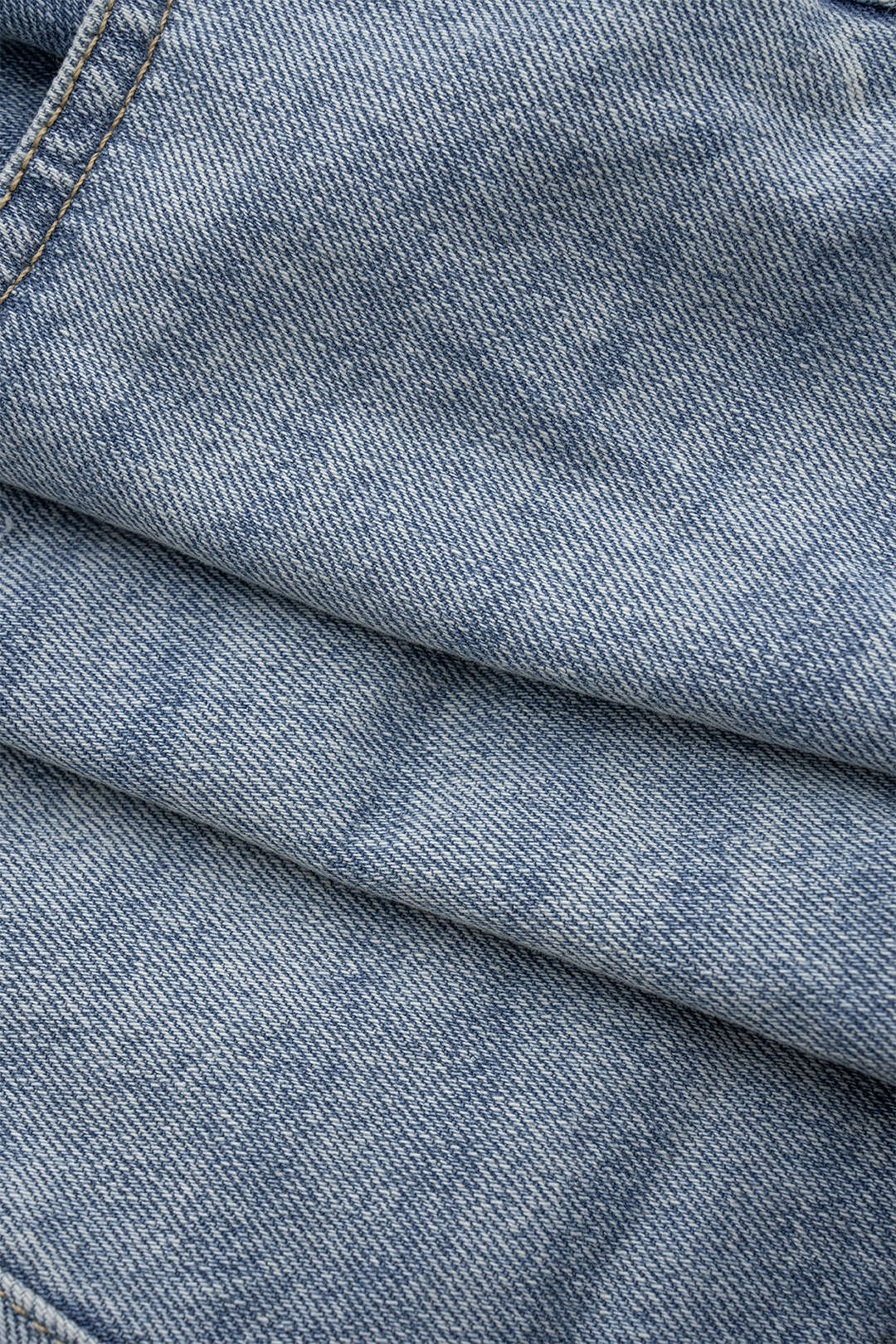 Frayed Mesh Patchwork Belted Denim Skirt