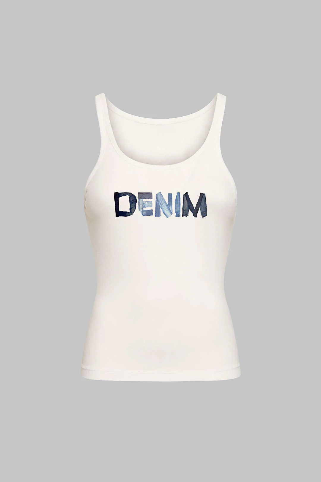 Printed Letter Sleeveless Tank Top